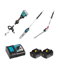 Outil multifonctions 2x18V DUX60Z + tête de taille-haies à perche EN402MP + tête d'élagueuse 30cm EY403MP MAKITA