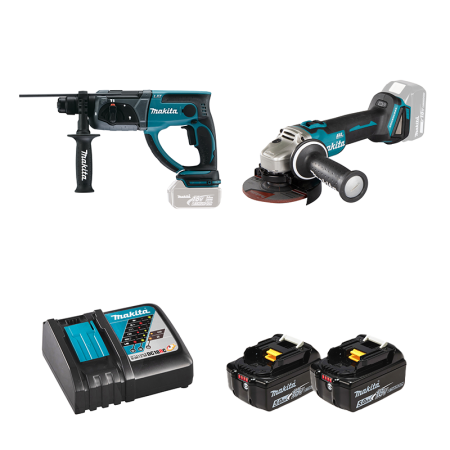 Pack 2 machines 18V (DGA504Z+ DHR202Z) MAKITA