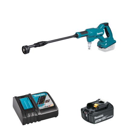 Nettoyeur à pression 18V 24 bar DHW180Z + 1 batterie BL1830B 18V 3 Ah + chargeur rapide DC18RC MAKITA
