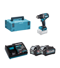 Perceuse-visseuse 40V 64Nm DF002GZ01 + 2 batteries 40V 2 Ah + chargeur rapide DC40RA MAKITA