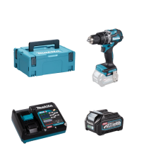 Perceuse-visseuse à percussion 40V 64Nm HP002GZ01 + 1 batterie 40V 2 Ah + chargeur rapide DC40RA MAKITA