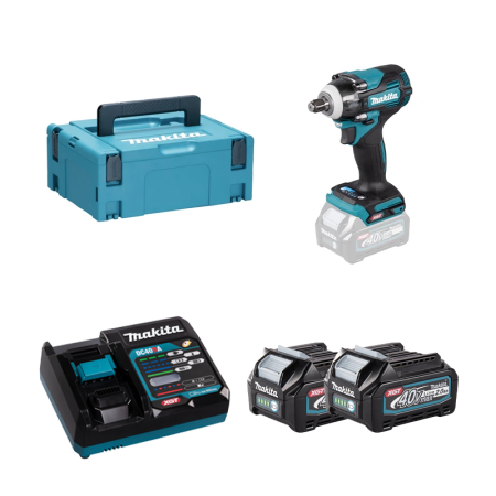 Boulonneuse 1/2" 40V 350 Nm TW004GZ01 + 2 batterie 40V 2 Ah + chargeur rapide DC40RA MAKITA