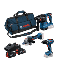 Pack 3 outils 18V (GSR 18V-65 + GBH 18V-22 + GWS18V-8) BOSCH