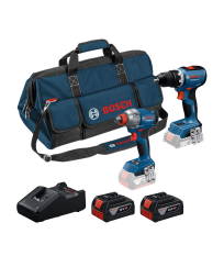 Pack 2 outils 18V Visseuse à chocs / boulonneuse GDX 18V-285 + Perceuse-visseuse GSR 18V-65 BOSCH