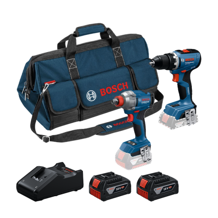 Pack 2 outils 18V Visseuse à chocs / boulonneuse GDX 18V-285 + Perceuse-visseuse GSR 18V-65 BOSCH