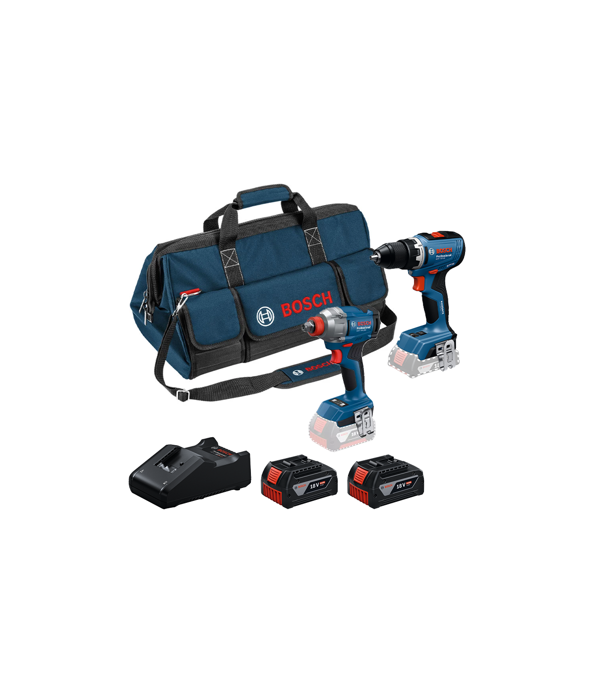 Pack 2 outils 18V Visseuse à chocs / boulonneuse GDX 18V-285 + Perceuse-visseuse GSR 18V-65 BOSCH
