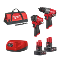 Pack 2 outils 12V M12 FPP2X2-402X (FPD2 + FCIWF12G3) MILWAUKEE