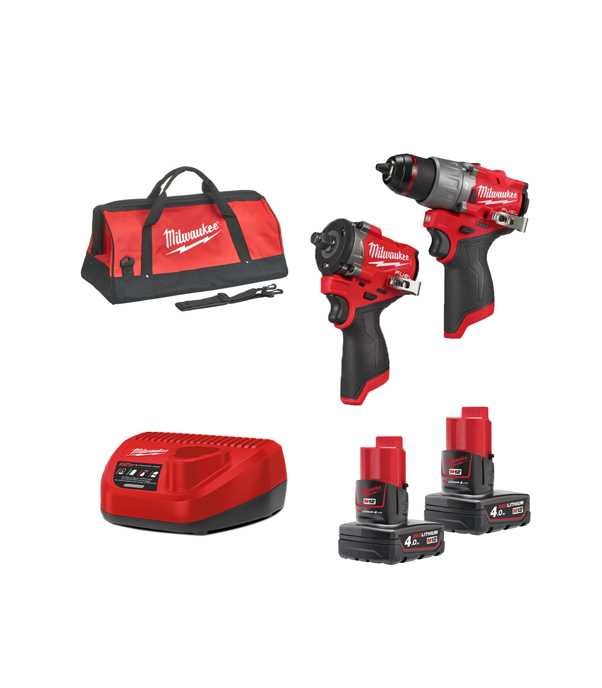Pack 2 outils 12V M12 FPP2X2-402X (FPD2 + FCIWF12G3) MILWAUKEE