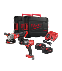 Pack 2 outils 18V perceuse-visseuse à percussion M18 FPD3 + meuleuse M18 FSAG125X MILWAUKEE