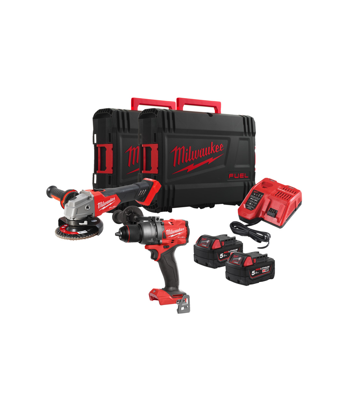 Pack 2 outils 18V perceuse-visseuse à percussion M18 FPD3 + meuleuse M18 FSAG125X MILWAUKEE