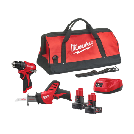 Pack 2 outils 12V M12 BLPP2A-402B (BLDDRC + CHZ) MILWAUKEE