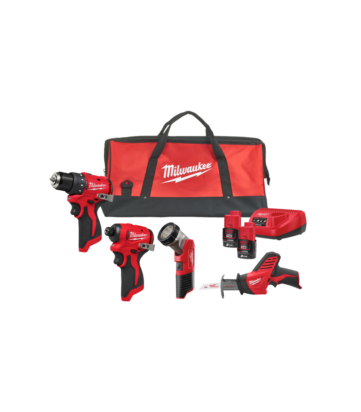 Pack 4 outils 12V M12 BLPP4A-202B (BLDDRC + BLIDRC + CHZ + TLED) MILWAUKEE