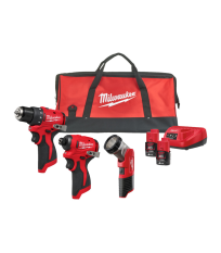Pack 3 outils 12V M12 BLPP3A-202B (BLDDRC + BLIDRC + TLED) MILWAUKEE
