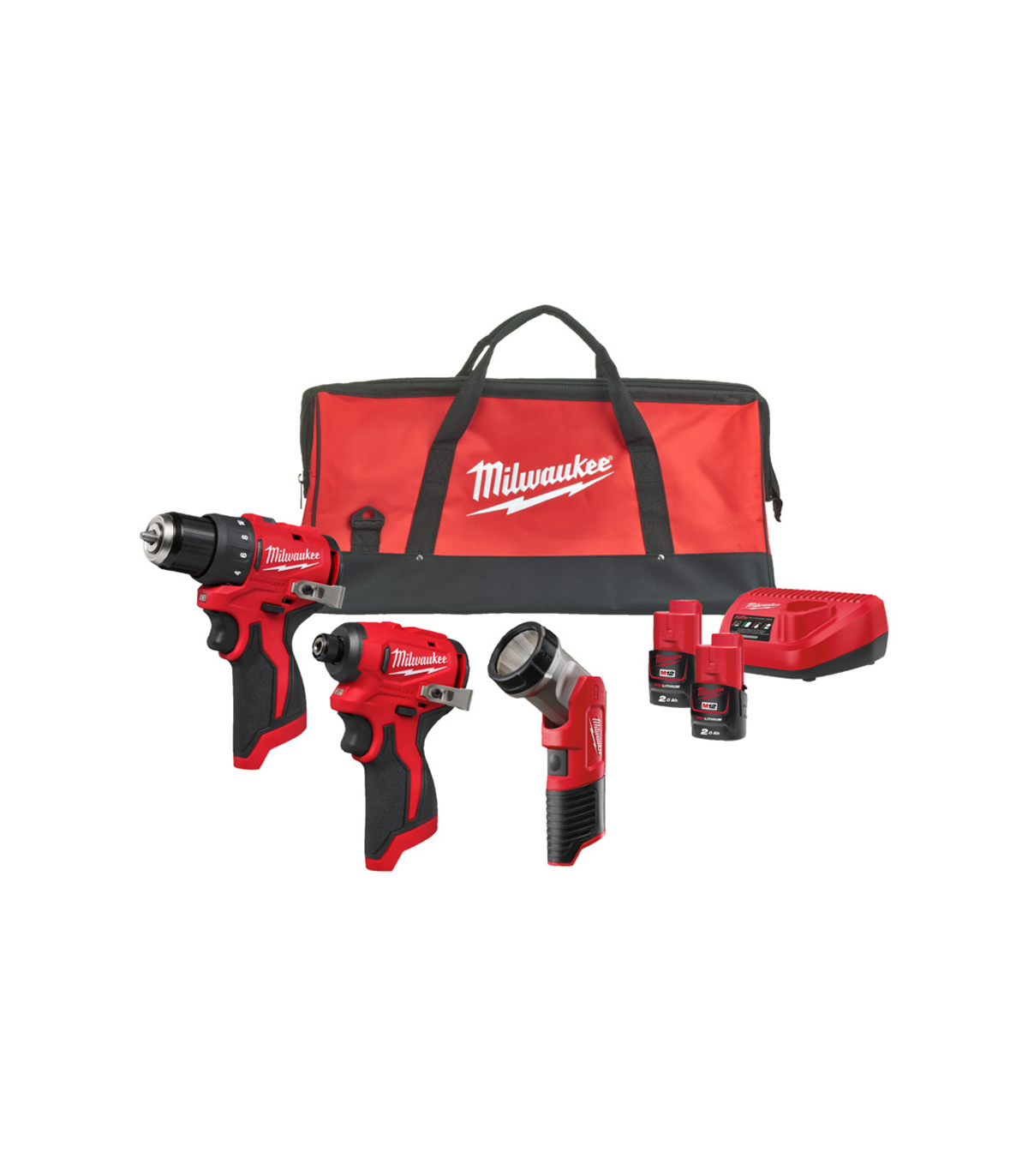 Pack 3 outils 12V M12 BLPP3A-202B (BLDDRC + BLIDRC + TLED) MILWAUKEE