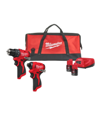 Pack 2 outils 12V M12 BLPP2D-202B (BLDDRC + BLIDRC) MILWAUKEE