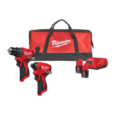 Pack 2 outils 12V M12 BLPP2D-202B (BLDDRC + BLIDRC) MILWAUKEE
