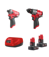Pack 2 outils 12V M12 FPP2E2-402X (FPD2 + FQID) MILWAUKEE
