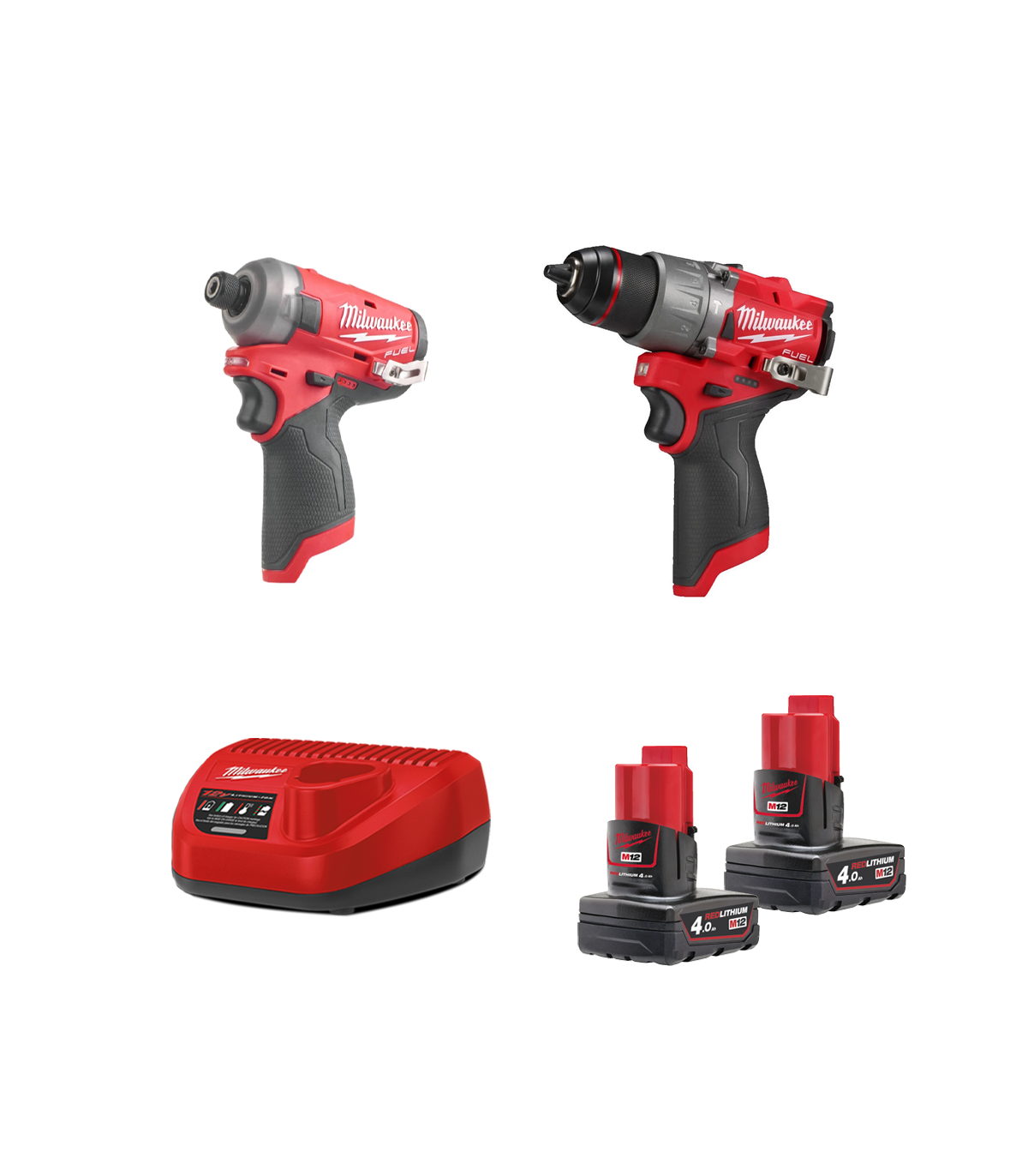 Pack 2 outils 12V M12 FPP2E2-402X (FPD2 + FQID) MILWAUKEE