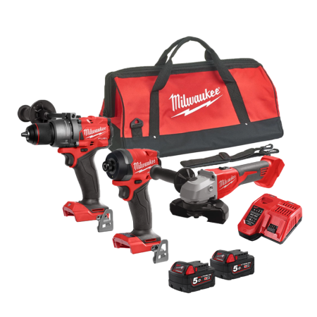 Pack 3 outils 18V M18 (BLSAG125X + FID3 + FPD3) MILWAUKEE