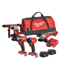 Pack 4 outils 18V M18 ESSENTIEL (FPD3 + FID3 + FSAG125X + BLHX) MILWAUKEE
