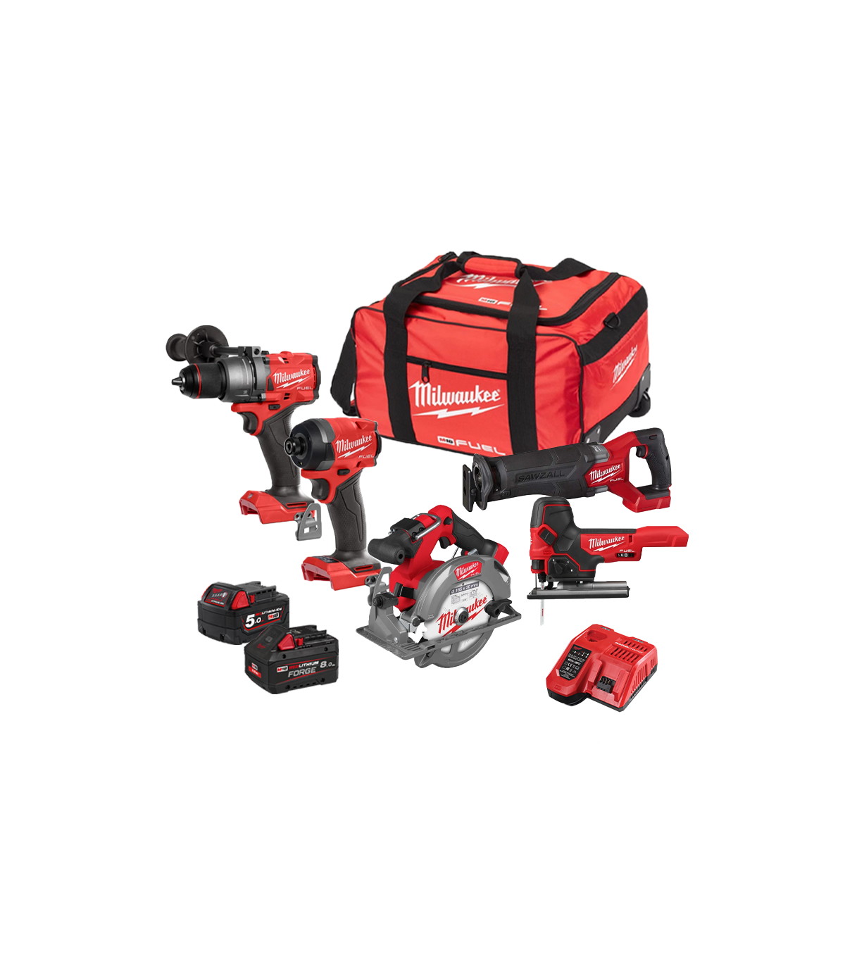 Pack 5 outils 18V M18 MENUISIER (FPD3 + FID3 + FBJS + FCS552 + FSZ) MILWAUKEE