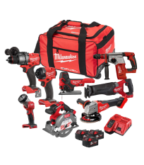 Pack 8 outils 18V M18 COMPLET (FPD3 + FID3 + TLED + FSAG125X + BLHX + FSZ + FBJS + FCS552) MILWAUKEE