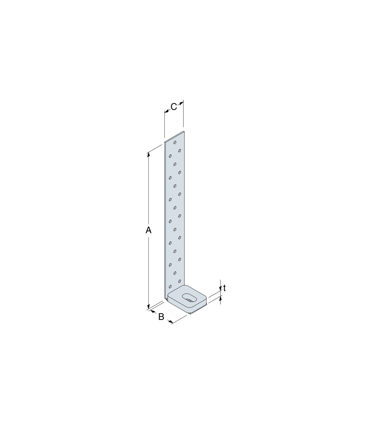 Ancrage pour montants d'ossature AH 290/50/40/2 mm SIMPSON
