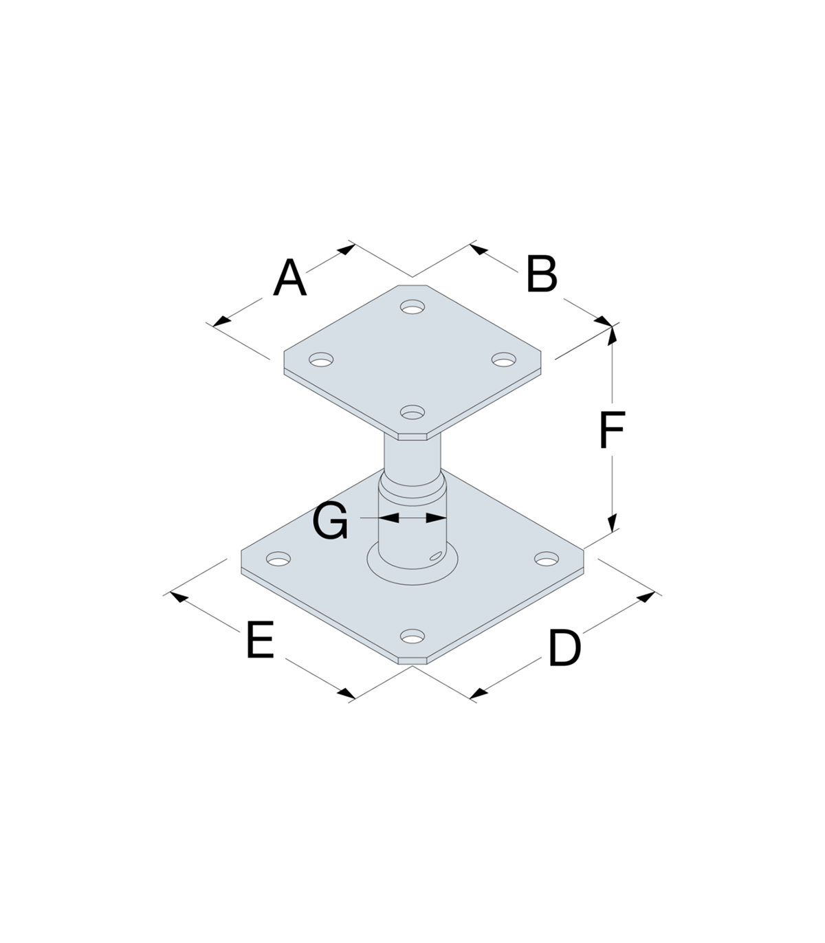 Pied de poteau réglable 100-150 mm APB100/150 SIMPSON