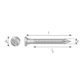 Boite de 250 pointes crantées Ø 4x50 mm CNA SIMPSON
