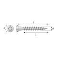 Boite de 250 vis tête torx Ø 5x50 mm CSA SIMPSON