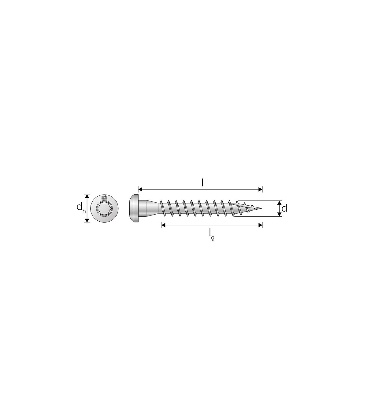 Boite de 250 vis tête torx Ø 5x50 mm CSA SIMPSON