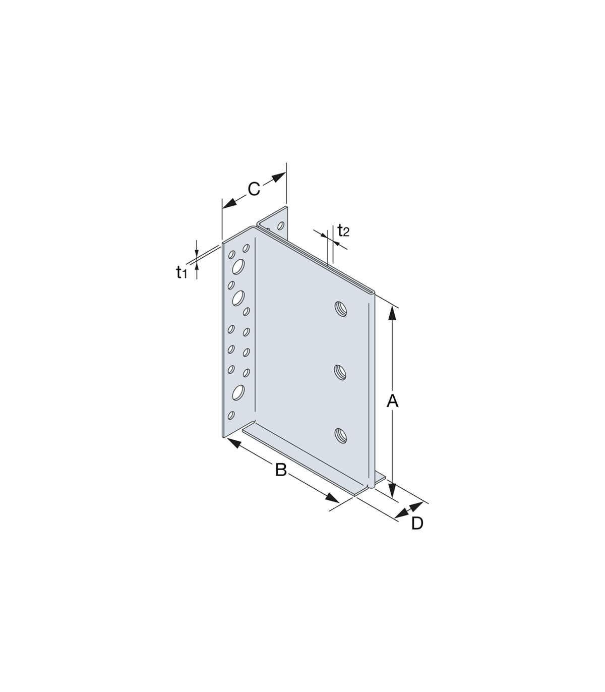 Etrier à âme intérieure ETNM 155x130x70x2 mm SIMPSON