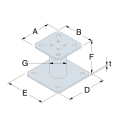 Pied de poteau fixe PPA 100 mm SIMPSON
