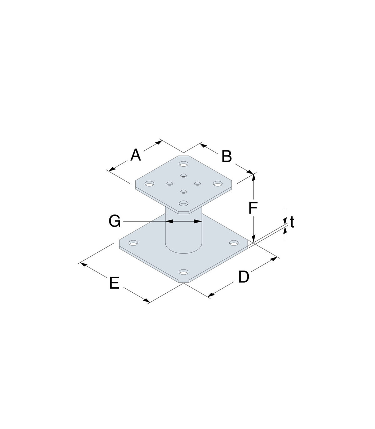 Pied de poteau fixe PPA 150 mm SIMPSON