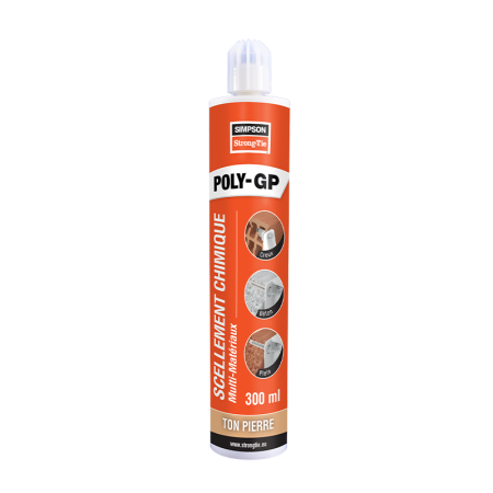 Résine multi-matériaux polyester pierre POLY-GP 300 ml beige SIMPSON