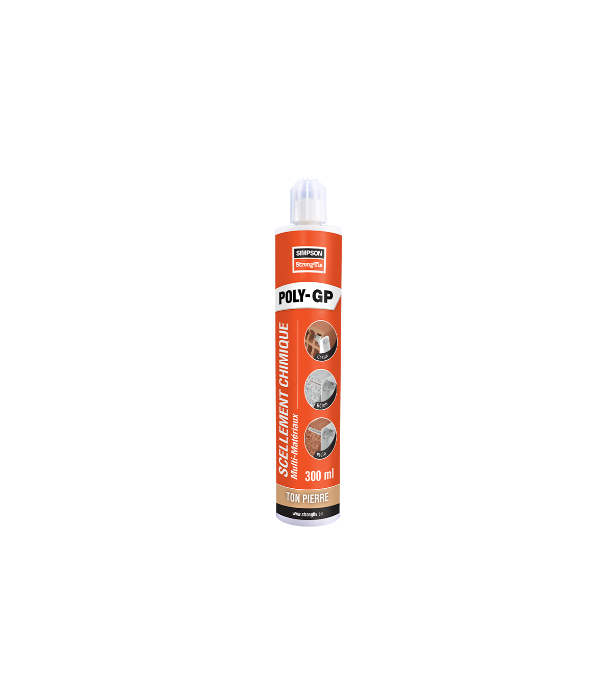 Résine multi-matériaux polyester pierre POLY-GP 300 ml beige SIMPSON