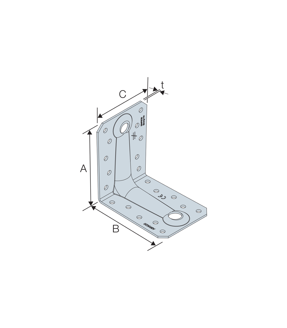 Equerre renforcée ABR 105x105x90x3 mm SIMPSON