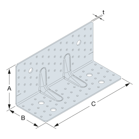 Equerre renforcée pour CLT ABR255 120x100x255x3 mm SIMPSON