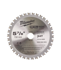 Lame de scie circulaire métal Ø150 mm 34 dents MILWAUKEE