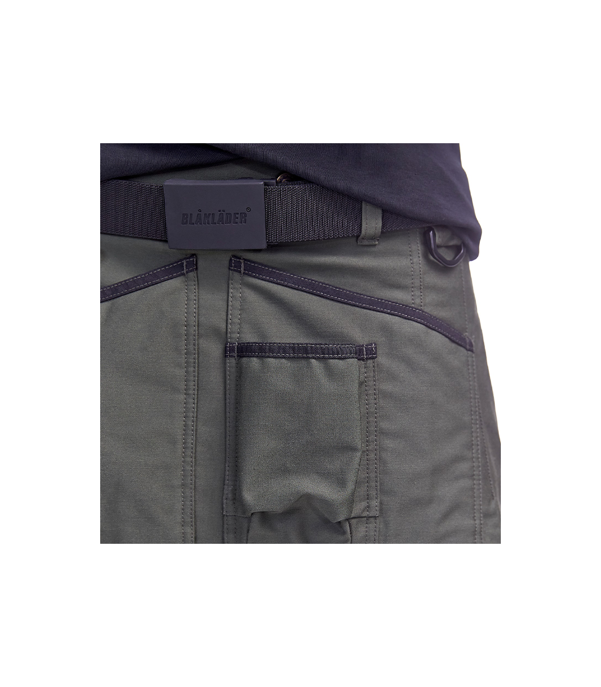 Ceinture boucle gomme noir 120cm BLAKLADER