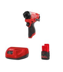 Visseuse à chocs 12V M12 FID2-0 + 1 batterie 12V 2.5 Ah + chargeur C12C  MILWAUKEE