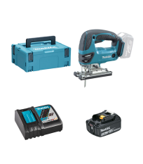 Scie sauteuse 18V DJV180ZXJ + 1 batterie BL1830B 18V 3 Ah + chargeur rapide DC18RC MAKITA