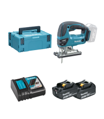 Scie sauteuse 18V DJV180RFJ + 2 batteries BL1830B 18V 3 Ah + chargeur rapide DC18RC MAKITA
