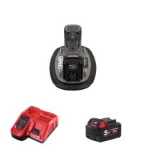 Ventouse électrique PRO BRUSHLESS 120kg + 1 adaptateur batterie milwaukee + 1 batterie milwaukee 18V 5 Ah + M12-18 FC GRABO