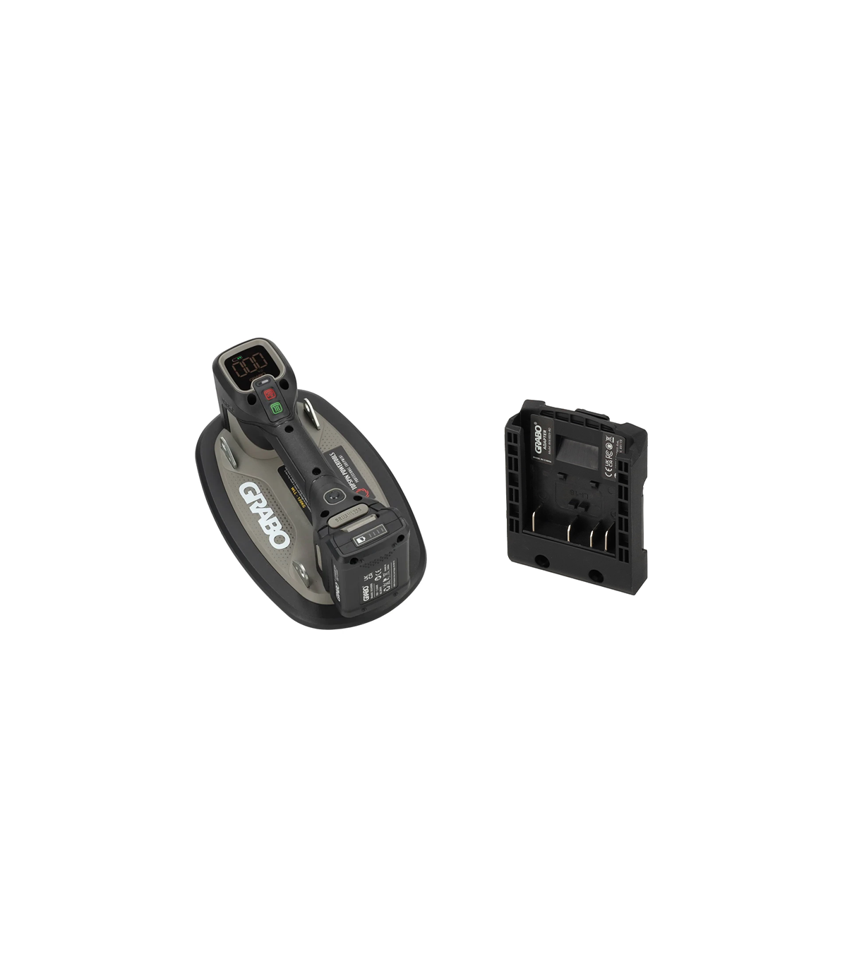 Ventouse électrique PRO BRUSHLESS 120kg + Adaptateur batterie Bosch GRABO