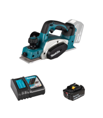 Rabot 18V DKP180Z + 1 batterie BL1850B 18V 5 Ah + 1 chargeur rapide DC18RC MAKITA