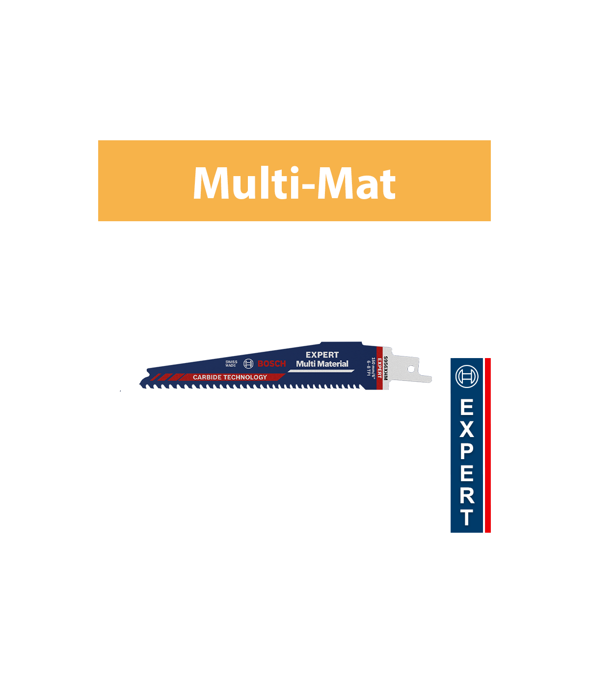 Lame de scie sabre 150mm EXPERT Multi Material S 956 XHM BOSCH