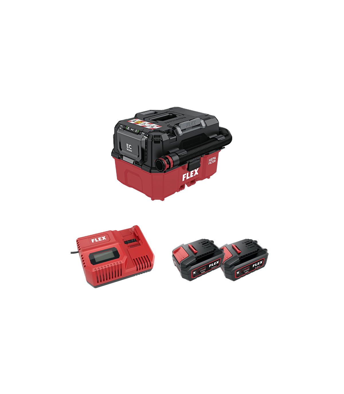 Aspirateur 18V VC 9 L MC 18 RC 9L + 2 batteries 5 Ah + 1 chargeur CA 12/18 230/CEE FLEX