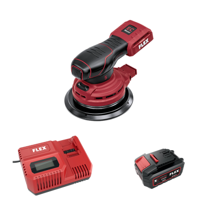Ponceuse excentrique 18V ORE 5-150 18-EC C + 1 batterie 5 Ah + 1 chargeur CA 12/18 230/CEE FLEX