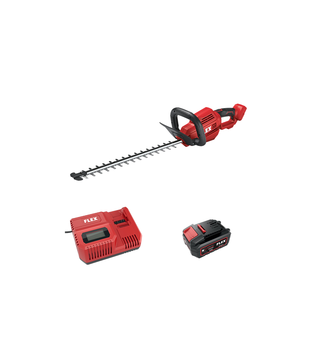 Taille-haie 18V GHT 55 18-EC 55cm + 1 batterie 5 Ah + 1 chargeur CA 12/18 230/CEE FLEX